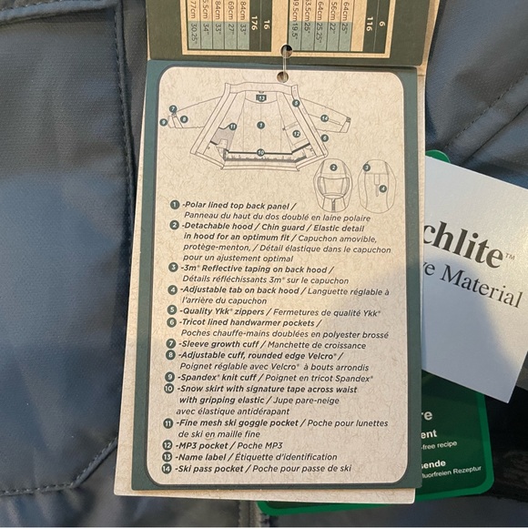 New Kamik Stark Boys Size 12 Winter Jacket in Color Cement (Slate Blue) - Picture 13 of 16